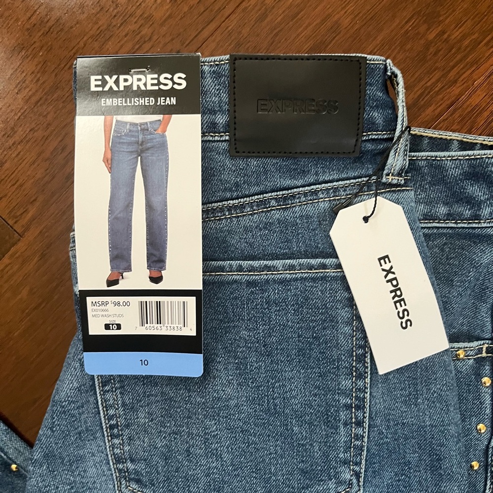 NWT Express Embellished Jeans Various Sizes - Picture 4 of 8